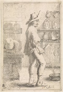 Ein urinierender Mann von Aert van Waes
