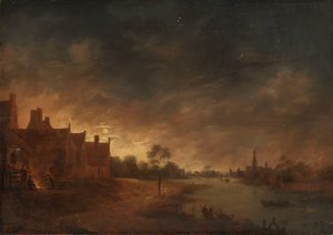 Flussansicht bei Mondlicht von Aert van der Neer (copy after)