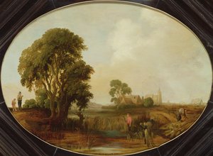 Landschaft mit Schilfschneidern, 17. Jahrhundert von Aert van der Neer