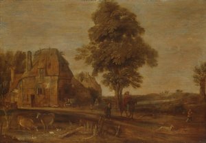 Landschaft mit einem Gasthaus von Aert van der Neer