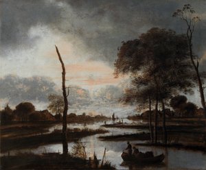 Flussansicht: Abend