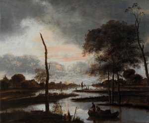 Flussansicht: Abend