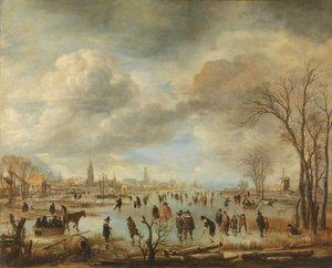 Flussansicht im Winter, ca. 1655-60