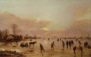 Winterlandschaft bei Sonnenuntergang