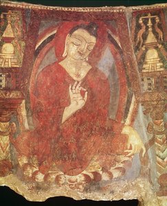 Buddha, sitzend auf einer Lotusblume, 5.-6. Jahrhundert