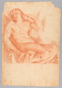 Sklave aus Hero und Leander in der Galleria Farnese, nach Annibale Carraci von After Annibale Carracci