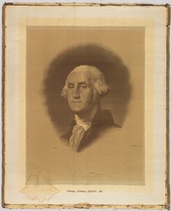 Gewebtes Porträt von After Gilbert Stuart