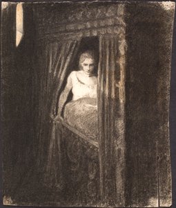 Frau in Alkoven