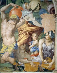 Das Sammeln von Manna (Detail), 1540-1545 von Agnolo Bronzino