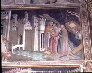 Die Legende des Heiligen Gürtels, Detail aus dem Leben der Jungfrau aus der Cappella della Sacra Cintola