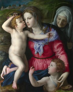 Die Madonna und das Kind mit Johannes dem Täufer und der heiligen Elisabeth von Agnolo Bronzino