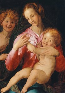 Jungfrau und Kind mit dem jungen Johannes dem Täufer von Agnolo di Cosimo Bronzino