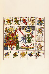 Eine Seite aus dem Buch "Antiquities of Mexico: Comprising Facsimilies of Ancient Mexican Paintings and Hieroglyphics", ca. 1830-1848