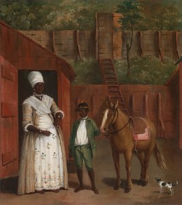 Eine Mutter mit ihrem Sohn und einem Pony von Agostino Brunias