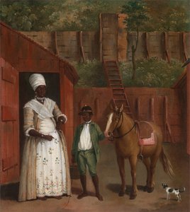 Eine Mutter mit ihrem Sohn und einem Pony, ca. 1775 von Agostino Brunias
