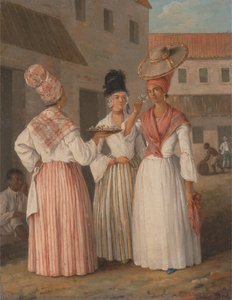 Ein westindisches Blumenmädchen und zwei andere freie Frauen von Farbe, ca. 1769