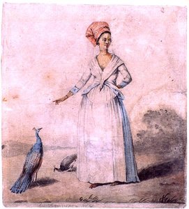 Dame mit Pfau, ca. 1770