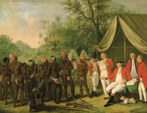 Befriedung mit dem Maroon-Sklaven auf der Insel Jamaika