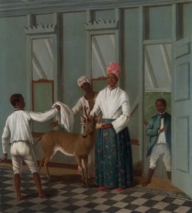 Diener waschen ein Reh, ca. 1775 von Agostino Brunias