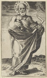 Apostel Jakobus der Jüngere mit Buch und Winkelhaken von Agostino Carracci