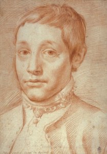 Porträt seines Sohnes, Antonio Carracci, 1592-95 von Agostino Carracci