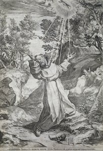 Die Stigmatisation des heiligen Franziskus auf dem Berg La Verna (1224)