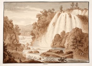 Wasserfall in Tivoli, 1833 von Agostino Tofanelli