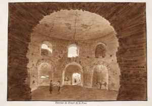 Innenraum des Tempels des Hustens, 1833 von Agostino Tofanelli
