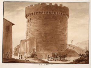 Das Grab der Horatier und Curiatier, 1833 von Agostino Tofanelli