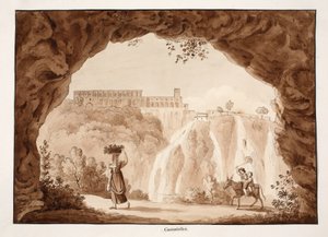 Die Wasserfälle von Tivoli, 1833 von Agostino Tofanelli