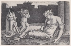 Kleopatra, datiert 1528 von Agostino Veneziano