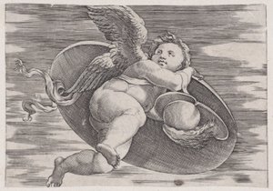 Eros stiehlt den Schild des Mannes