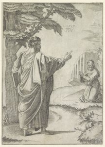 Heiliger Paulus und ein Franziskanermönch
