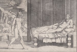 Lycaon wird in einen Wolf verwandelt, datiert 1524
