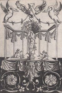 Ornamentales Panel von Agostino Veneziano