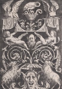 Ornamentales Panel, ca. 1514-1536 von Agostino Veneziano