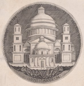 Petersdom, datiert 1517 von Agostino Veneziano