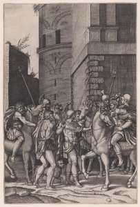 Der Kaiser trifft den Krieger, ca. 1516-17