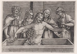 Die Grablegung Christi von Agostino Veneziano