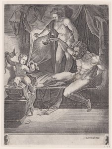Der junge Herkules in seiner Wiege, datiert 1533