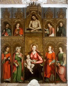 Polyptychon der Jungfrau, Madonna mit Heiligen von Agostino da Casanova