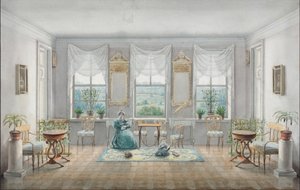 Das Wohnzimmer im Herrenhaus Gorki von Agrafena Dmitrievna Blagovo