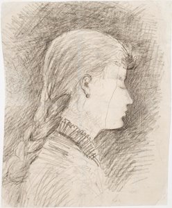 Kopf eines Mädchens (Gerda Ringbom, später Bergroth) von Akseli Gallen-Kallela