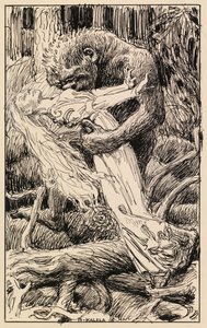 Das Monster und die Jungfrau von Akseli Gallen-Kallela