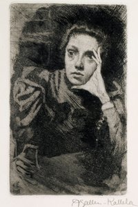 Viola Gallén, die Schwester des Künstlers von Akseli Gallen-Kallela
