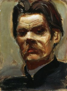 Porträt des Autors Maxim Gorki 1868-1939, 1906 von Akseli Gallen Kallela