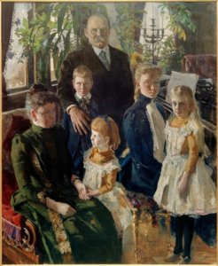 Porträt der Familie des Industriellen Antti Ahlström von Akseli Valdemar Gallen Kallela