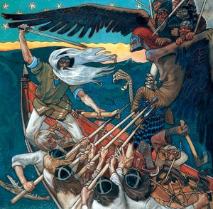 Die Verteidigung des Sampo, 1896 von Akseli Valdemar Gallen Kallela