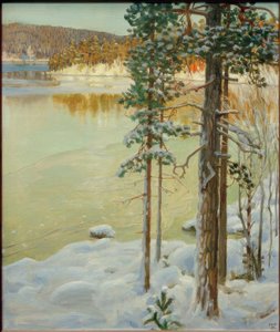 Zugefrorener See, Ruovesi von Akseli Valdemar Gallen Kallela