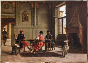 Ludovico Ariosto als Botschafter trifft Alberto Pio von Albano Lugli